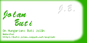 jolan buti business card